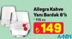 PAŞABAHÇE ALLEGRA KAHVE YANI BARDAK 6'LI